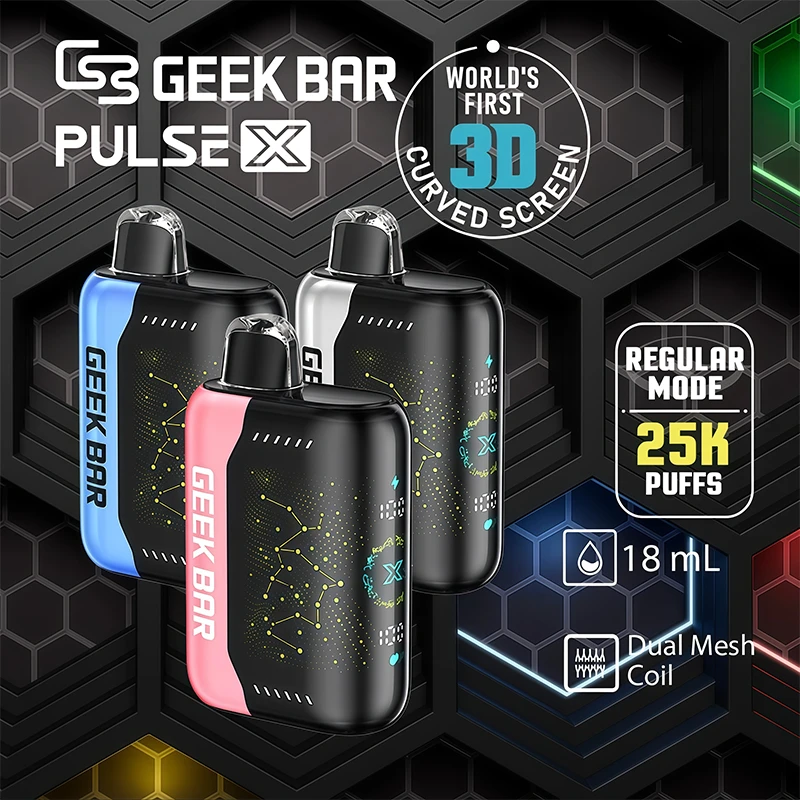 Geek Bar Pulse X 25000 一次性電子煙|3D曲面螢幕|雙模式切換|12種口味